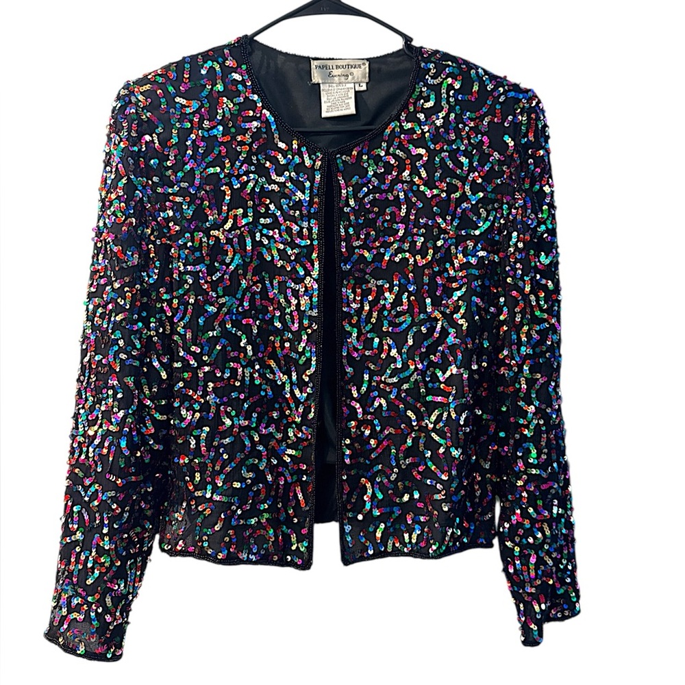 VINTAGE 1980s PAPÉLL BOUTIQUE SEQUINED JACKET